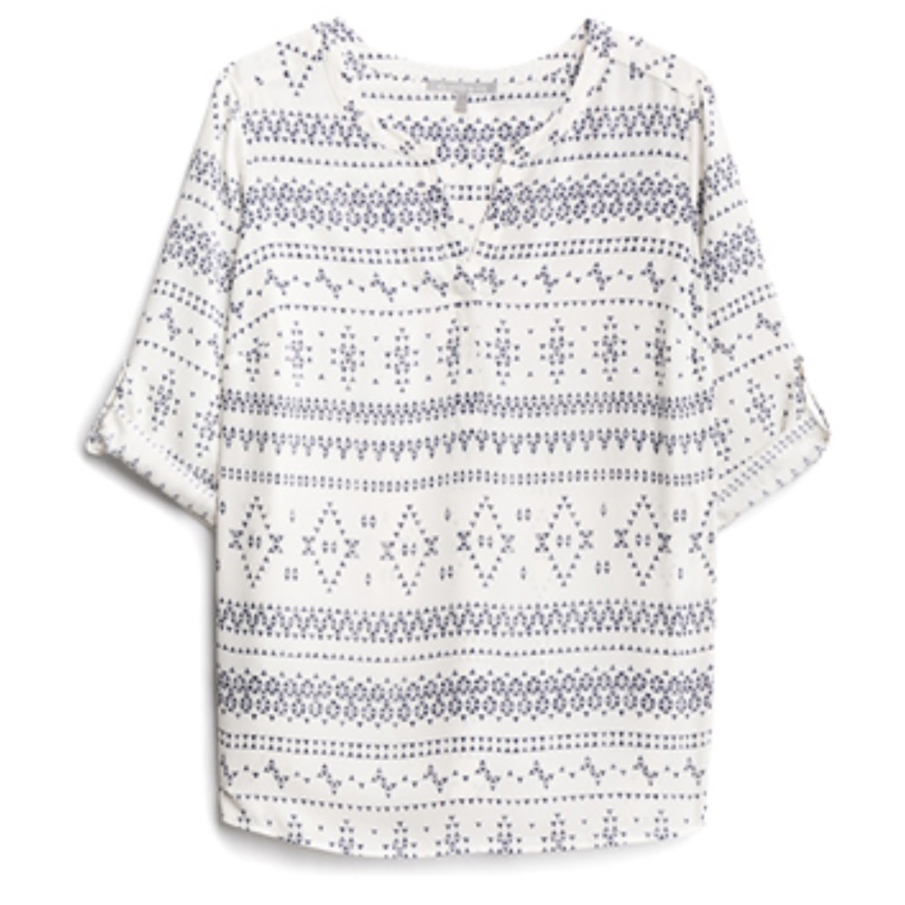 Daniel Rainn for StitchFix Koda split-neck blouse